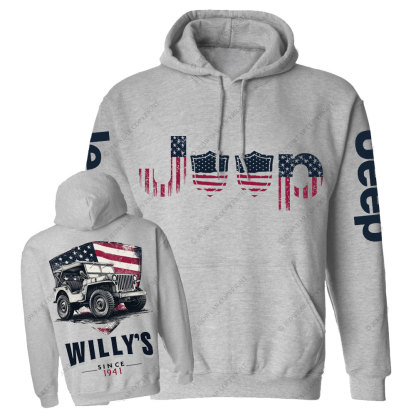 American Flag Shield Jp Men Casual Hoodie