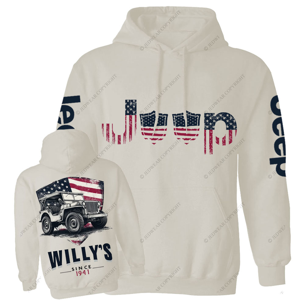 American Flag Shield Jp Men Casual Hoodie