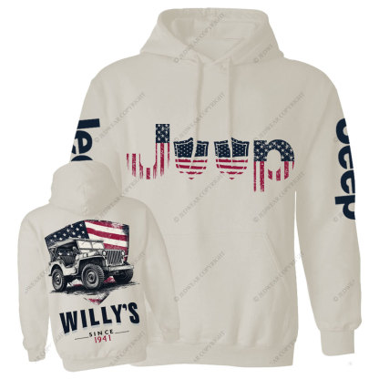 American Flag Shield Jp Men Casual Hoodie