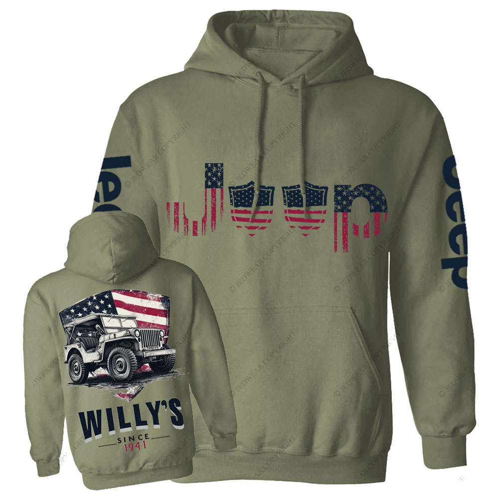 American Flag Shield Jp Men Casual Hoodie