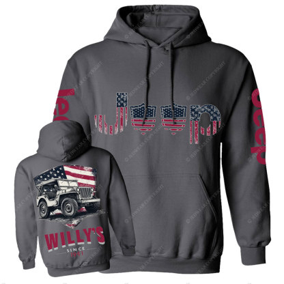 American Flag Shield Jp Men Casual Hoodie