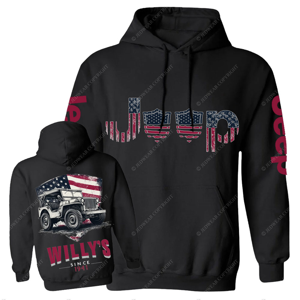 American Flag Shield Jp Men Casual Hoodie