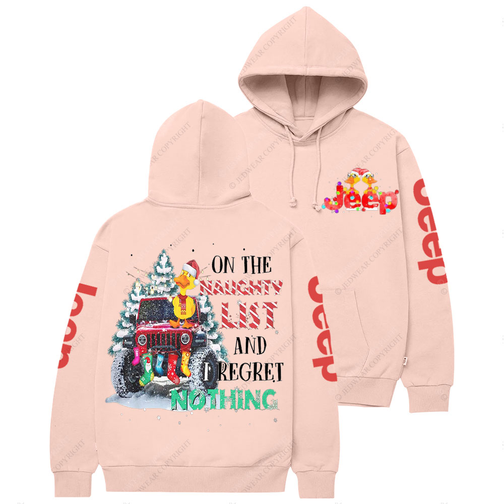 On The Naughty List Jp Duck Christmas Casual Hoodie