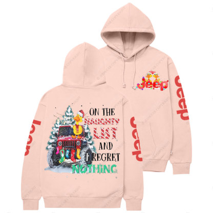 On The Naughty List Jp Duck Christmas Casual Hoodie