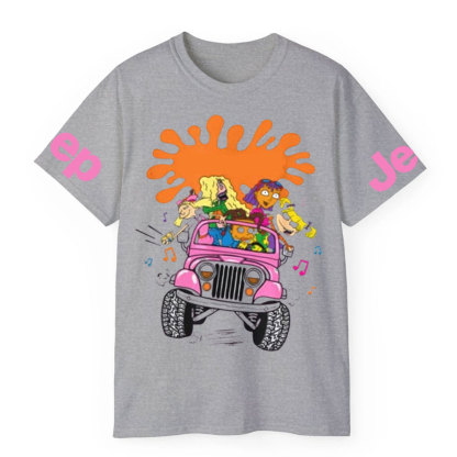 Girls Jp Ride Fun 90s Cartoon Vibes T-shirt