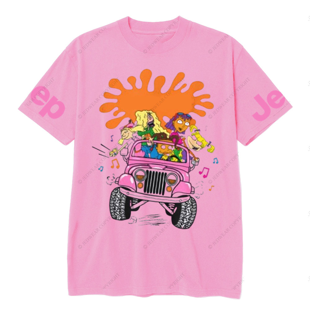 Girls Jp Ride Fun 90s Cartoon Vibes T-shirt