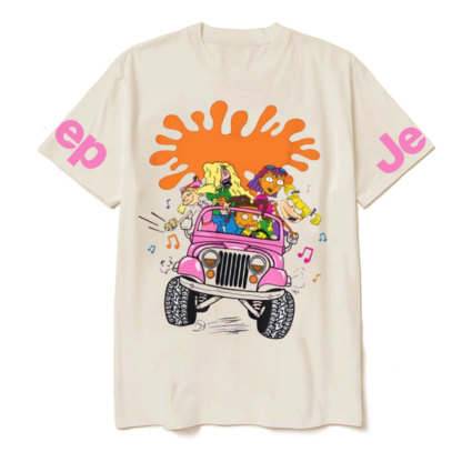 Girls Jp Ride Fun 90s Cartoon Vibes T-shirt
