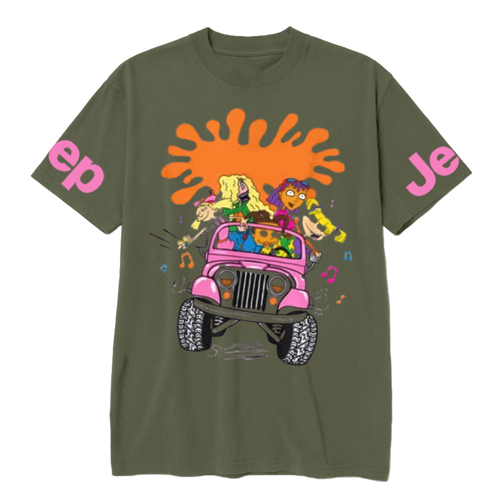 Girls Jp Ride Fun 90s Cartoon Vibes T-shirt
