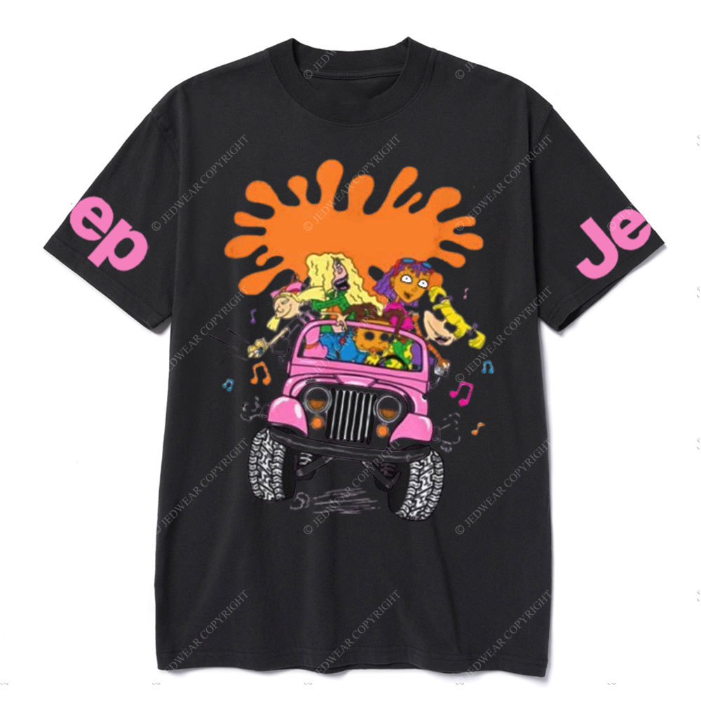 Girls Jp Ride Fun 90s Cartoon Vibes T-shirt