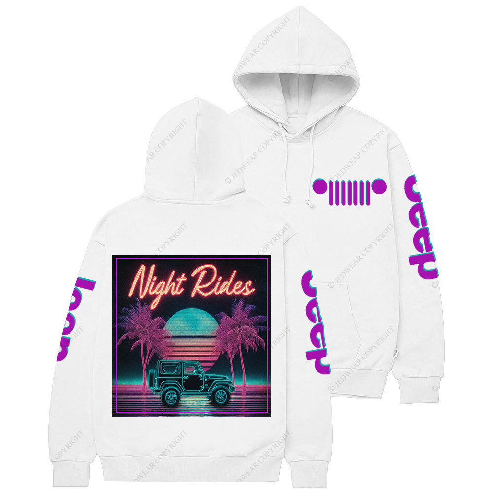 Neon Night Ride Jp Casual Hoodie