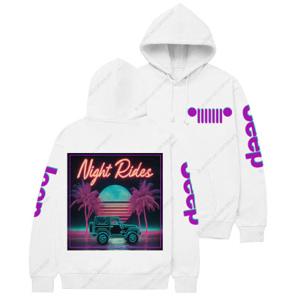 Neon Night Ride Jp Casual Hoodie