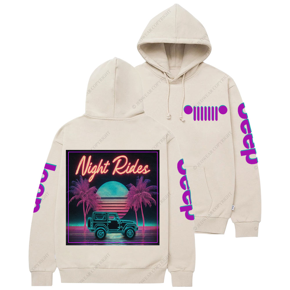 Neon Night Ride Jp Casual Hoodie