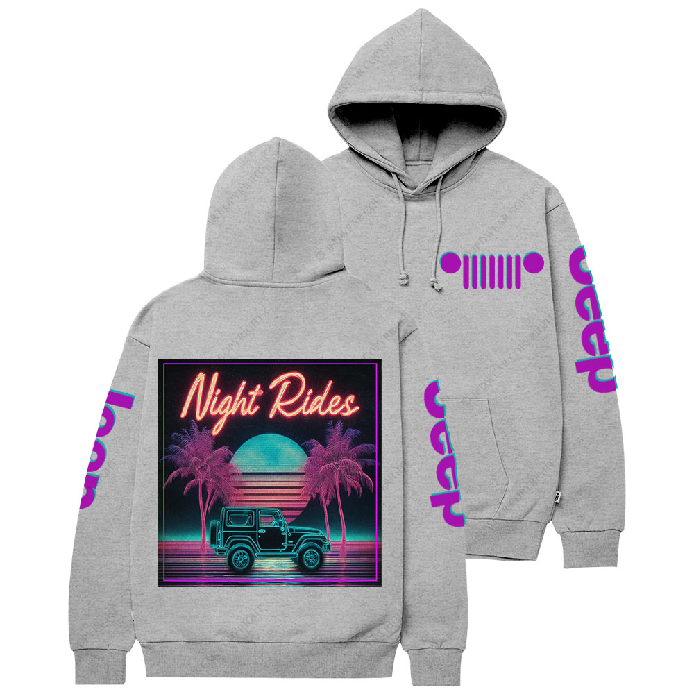 Neon Night Ride Jp Casual Hoodie