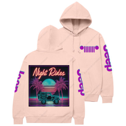 Neon Night Ride Jp Casual Hoodie