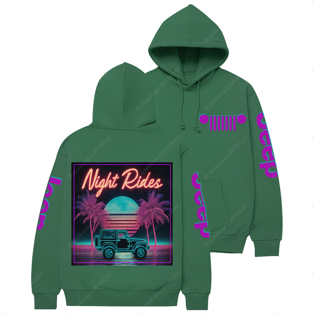 Neon Night Ride Jp Casual Hoodie