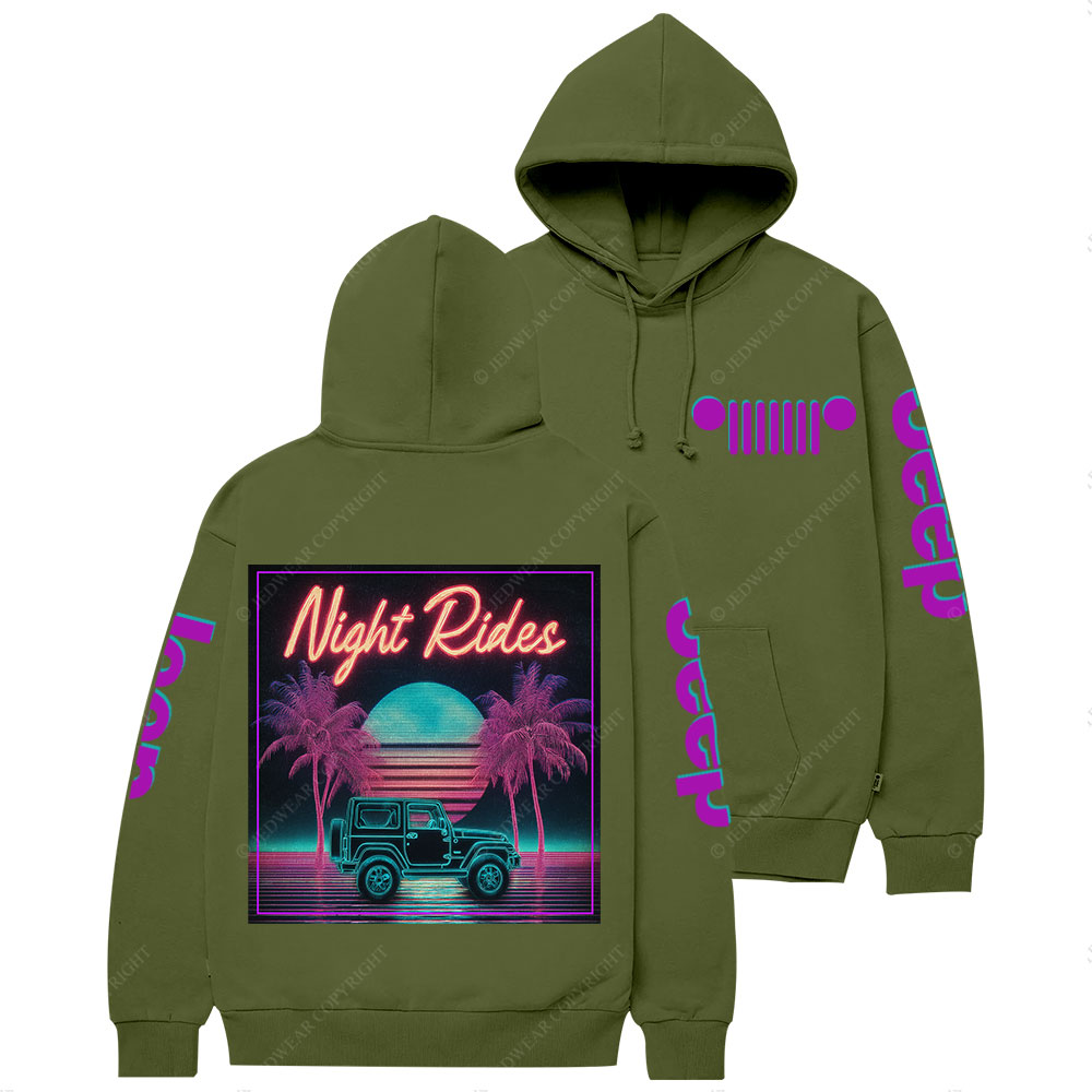 Neon Night Ride Jp Casual Hoodie