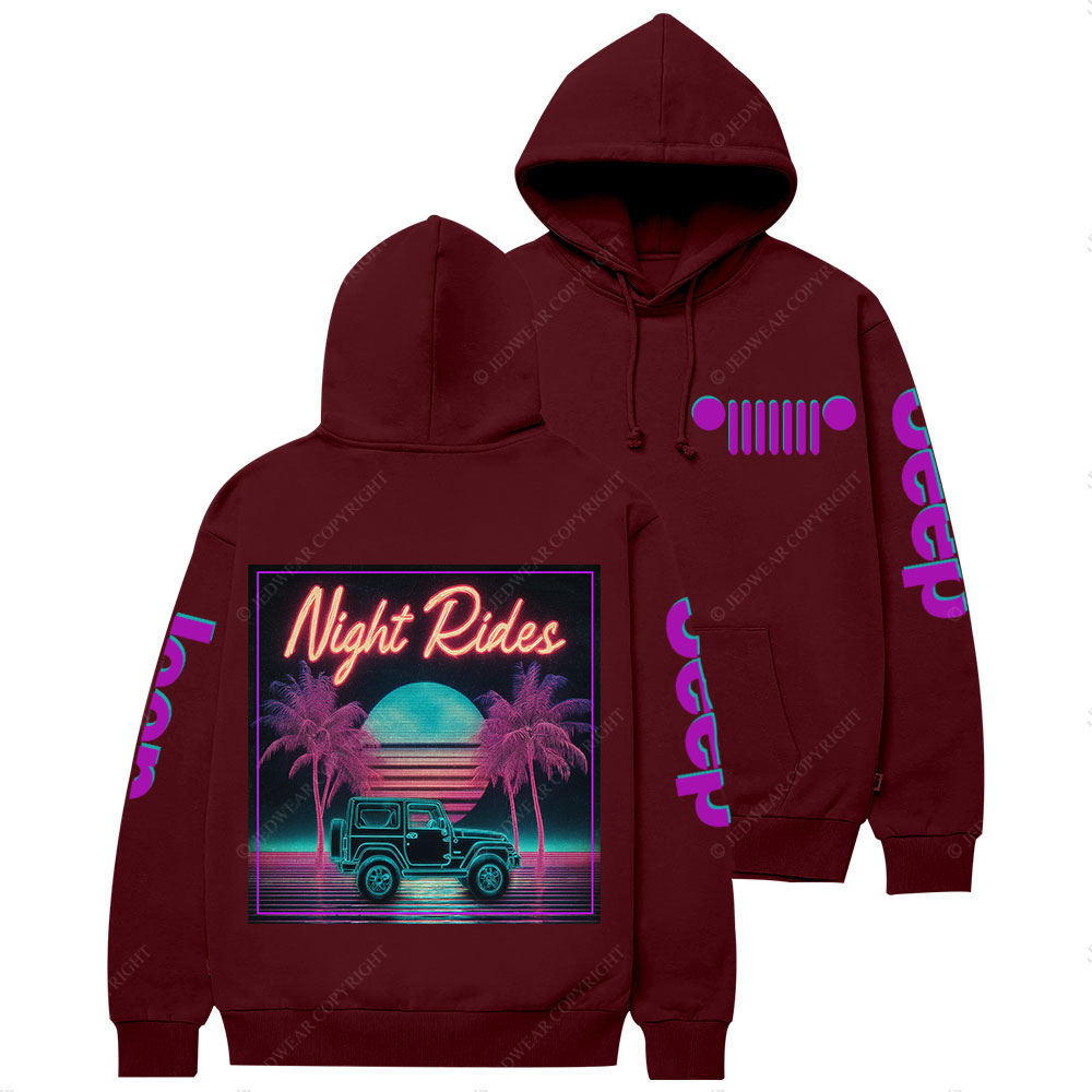 Neon Night Ride Jp Casual Hoodie