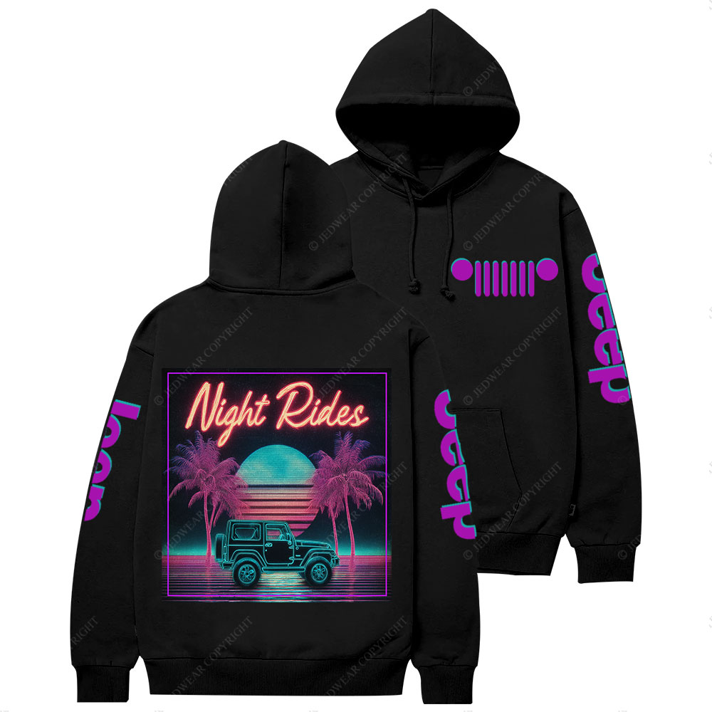 Neon Night Ride Jp Casual Hoodie