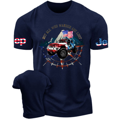 Not All Who Wander Are Lost Jp And American Flag T-Shirt