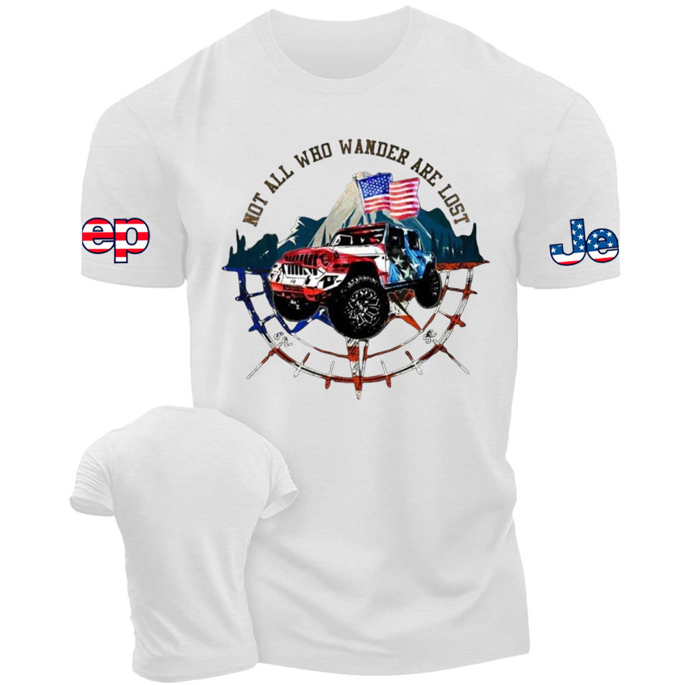 Not All Who Wander Are Lost Jp And American Flag T-Shirt