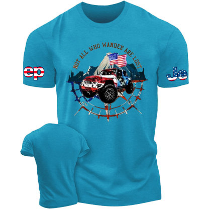 Not All Who Wander Are Lost Jp And American Flag T-Shirt