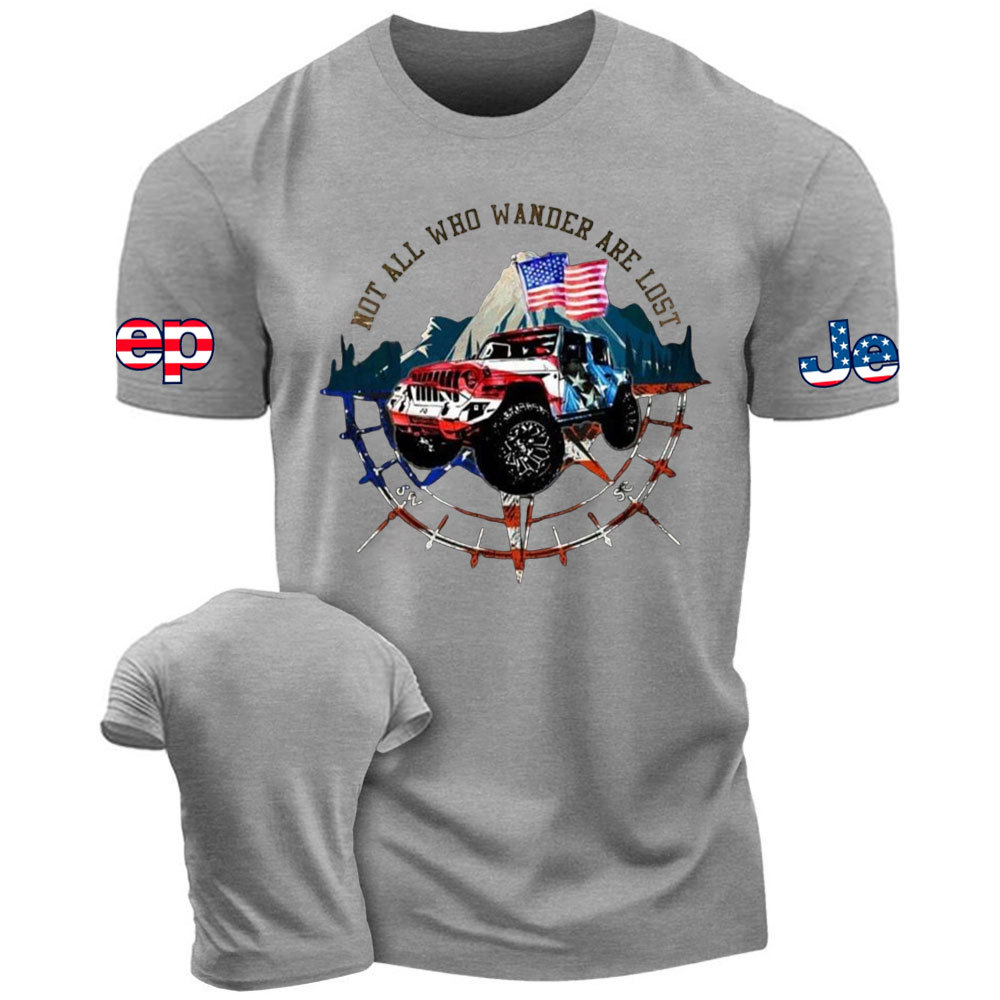 Not All Who Wander Are Lost Jp And American Flag T-Shirt