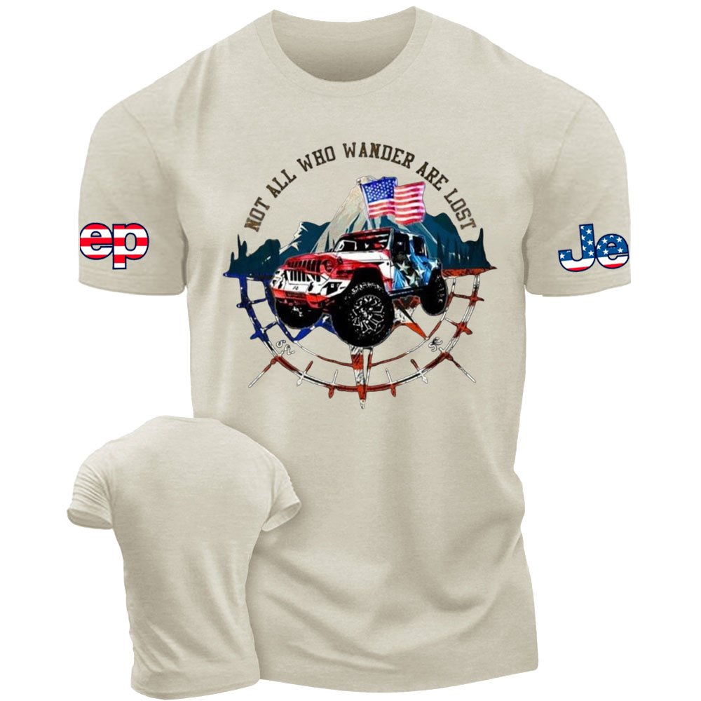 Not All Who Wander Are Lost Jp And American Flag T-Shirt