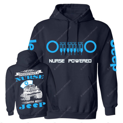 Needle Grille Nurse Power Never Underestimate a Nurse with a Jp Casual Hoodie