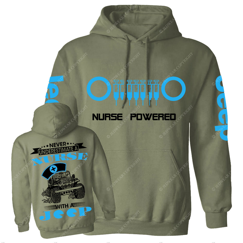 Needle Grille Nurse Power Never Underestimate a Nurse with a Jp Casual Hoodie