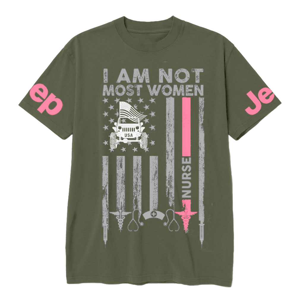 I Am Not Most Women Nurse Jp Flag T-shirt