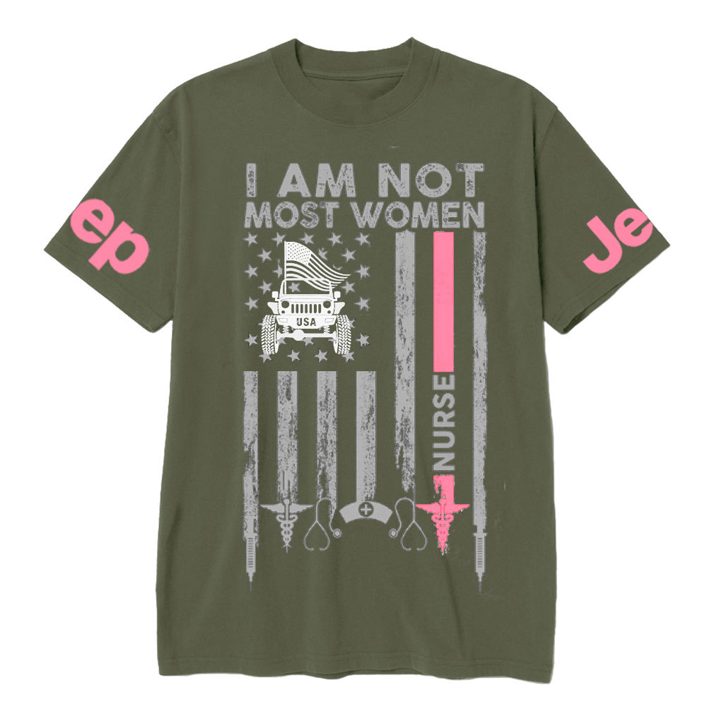 I Am Not Most Women Nurse Jp Flag T-shirt
