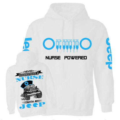 Needle Grille Nurse Power Never Underestimate a Nurse with a Jp Casual Hoodie