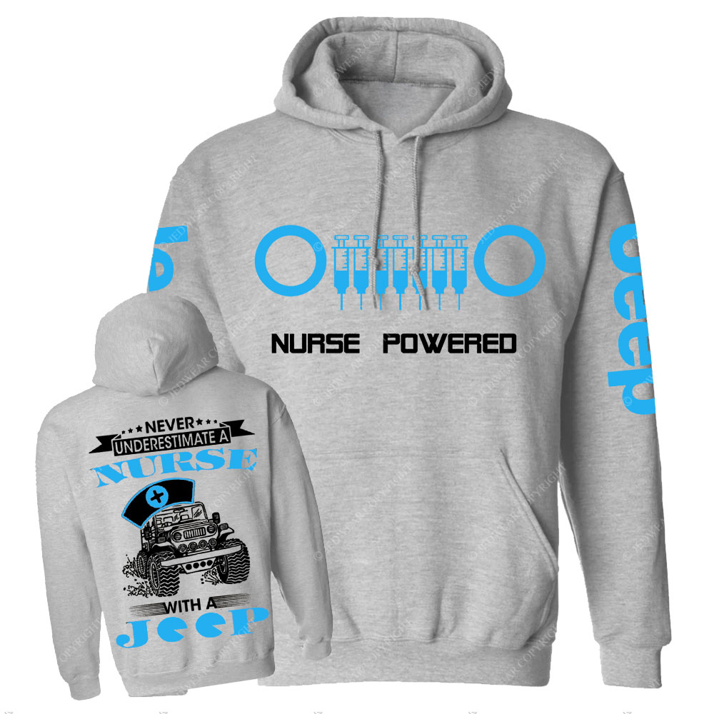 Needle Grille Nurse Power Never Underestimate a Nurse with a Jp Casual Hoodie