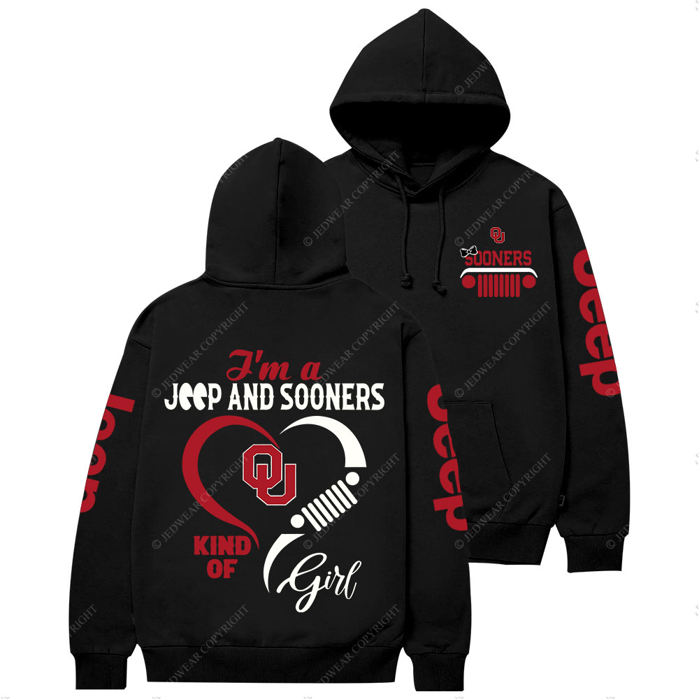 Oklahoma Sooners Football Team Heart Jp Girl Casual Hoodie