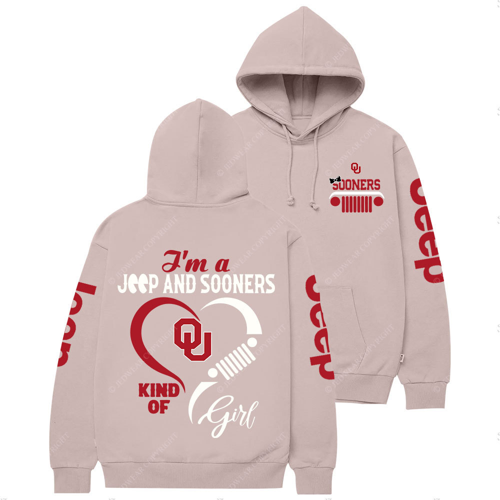 Oklahoma Sooners Football Team Heart Jp Girl Casual Hoodie