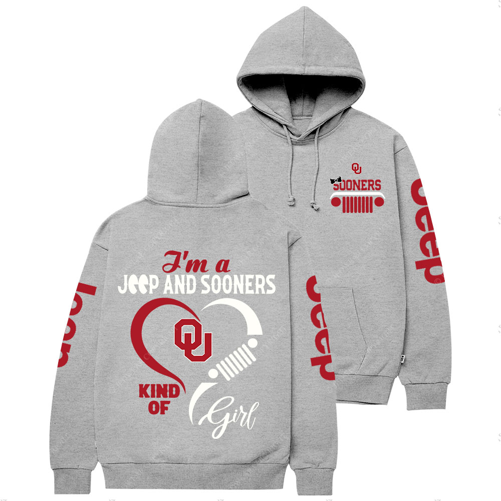 Oklahoma Sooners Football Team Heart Jp Girl Casual Hoodie