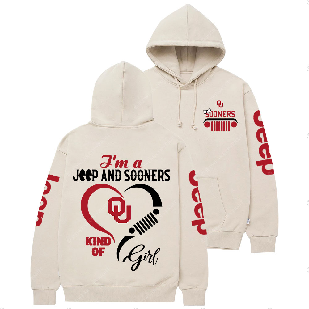 Oklahoma Sooners Football Team Heart Jp Girl Casual Hoodie