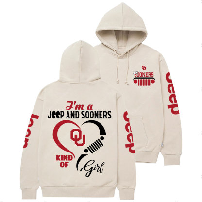 Oklahoma Sooners Football Team Heart Jp Girl Casual Hoodie