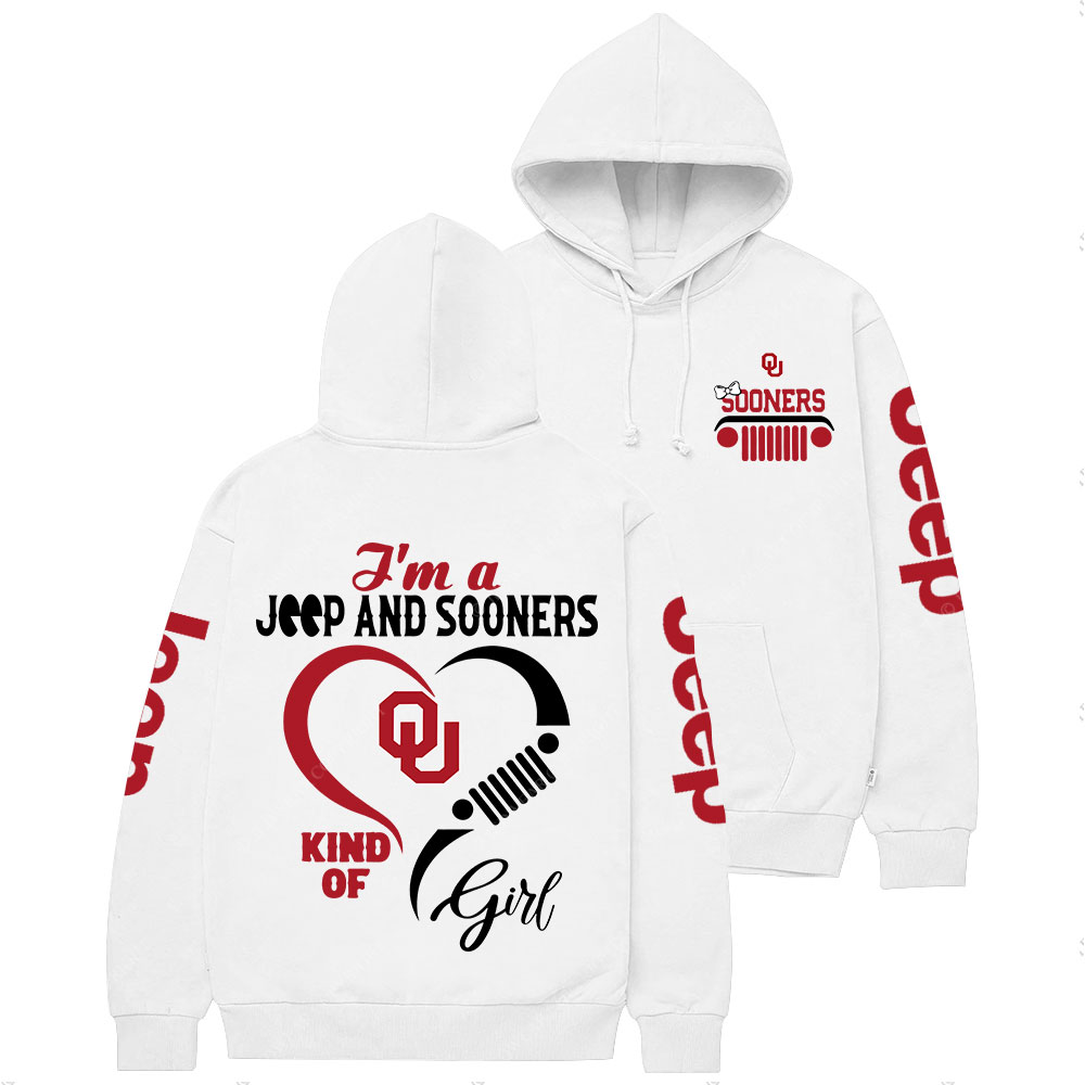 Oklahoma Sooners Football Team Heart Jp Girl Casual Hoodie
