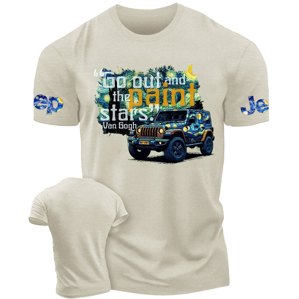 Go Out and Paint Stars with Jp Van Gogh Paint T-Shirt