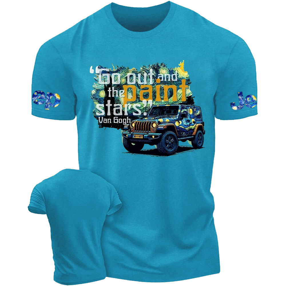 Go Out and Paint Stars with Jp Van Gogh Paint T-Shirt