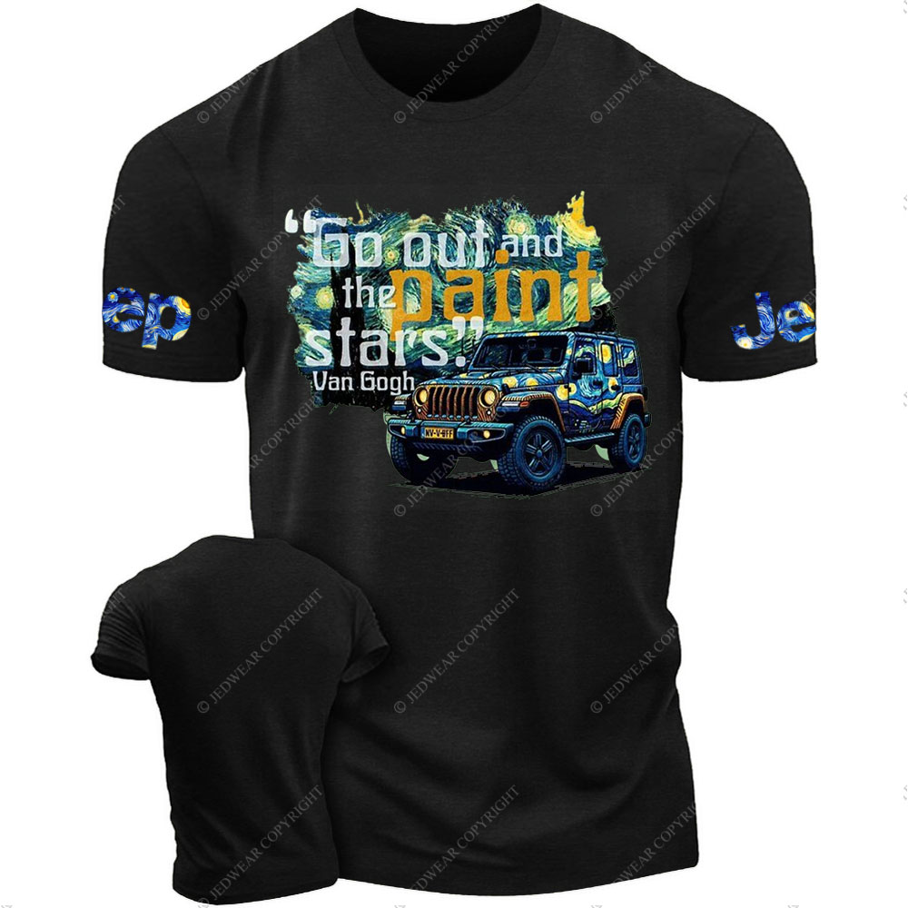 Go Out and Paint Stars with Jp Van Gogh Paint T-Shirt