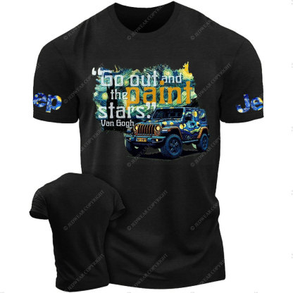 Go Out and Paint Stars with Jp Van Gogh Paint T-Shirt