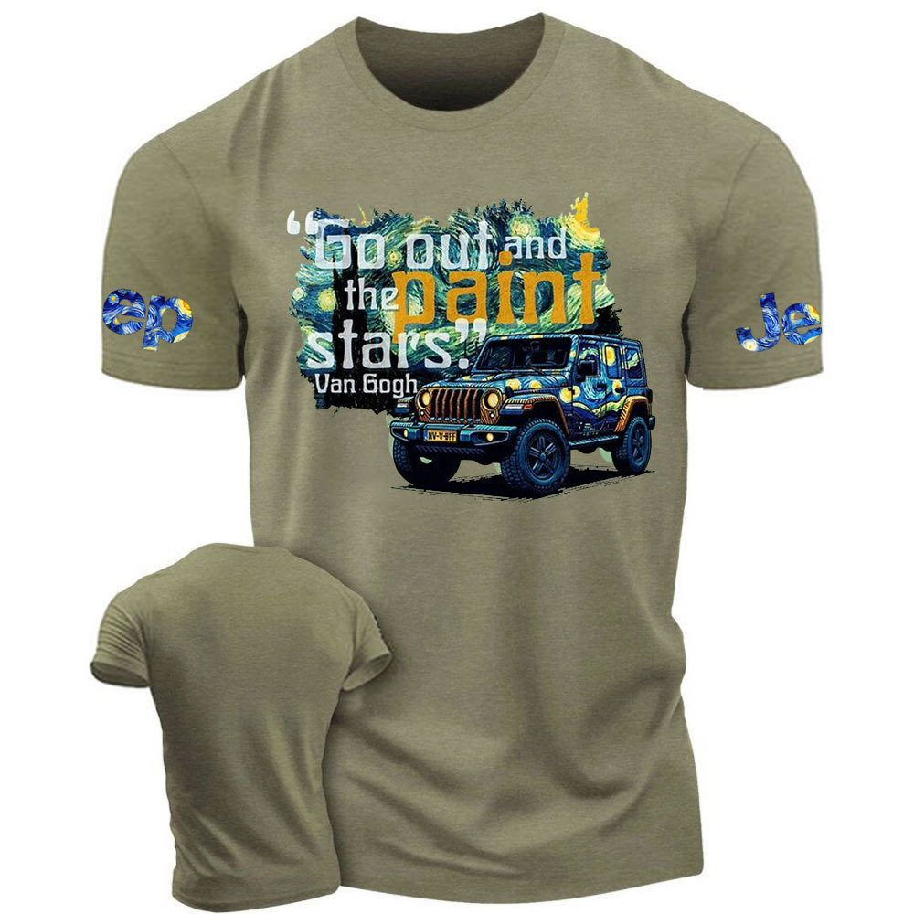 Go Out and Paint Stars with Jp Van Gogh Paint T-Shirt