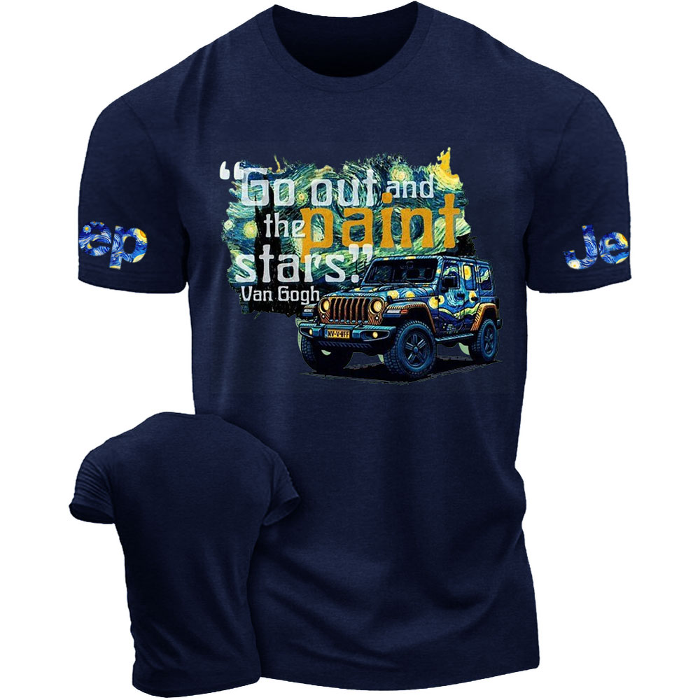 Go Out and Paint Stars with Jp Van Gogh Paint T-Shirt