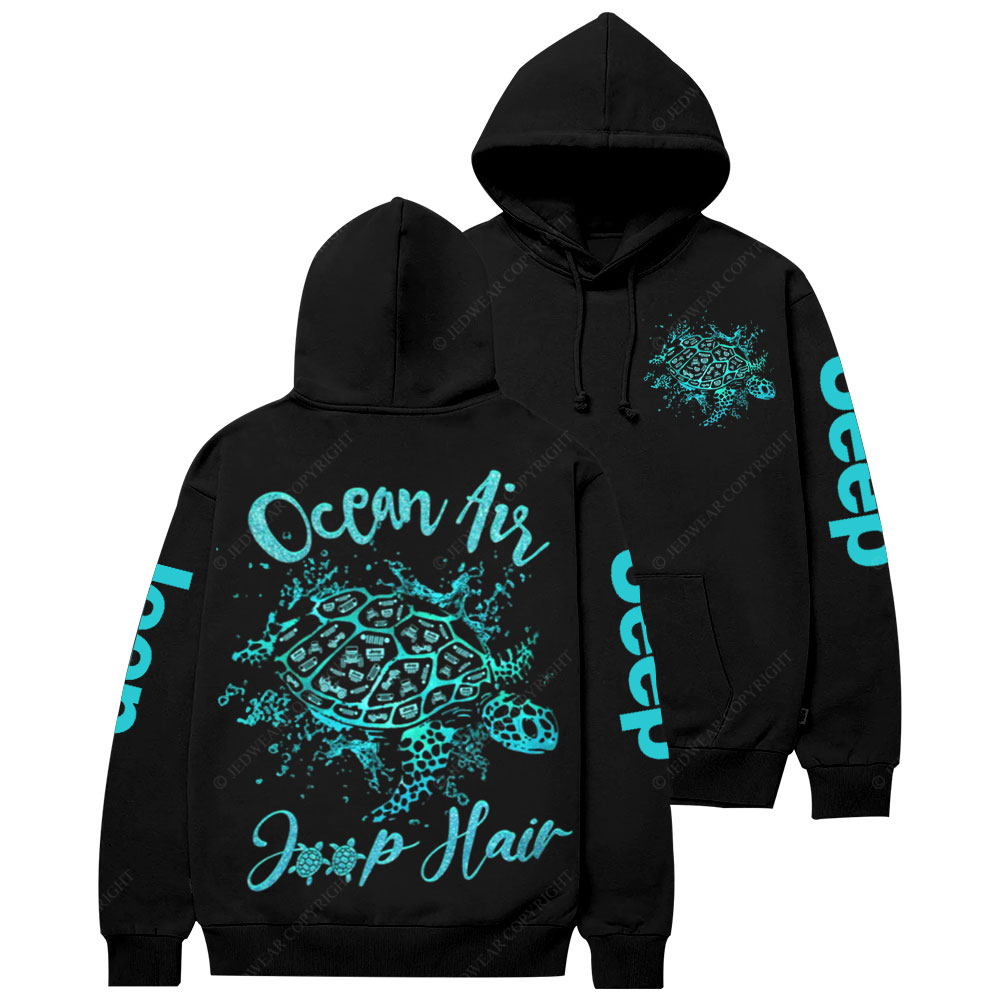 Ocean Air Jp Hair Turtle Casual Hoodie