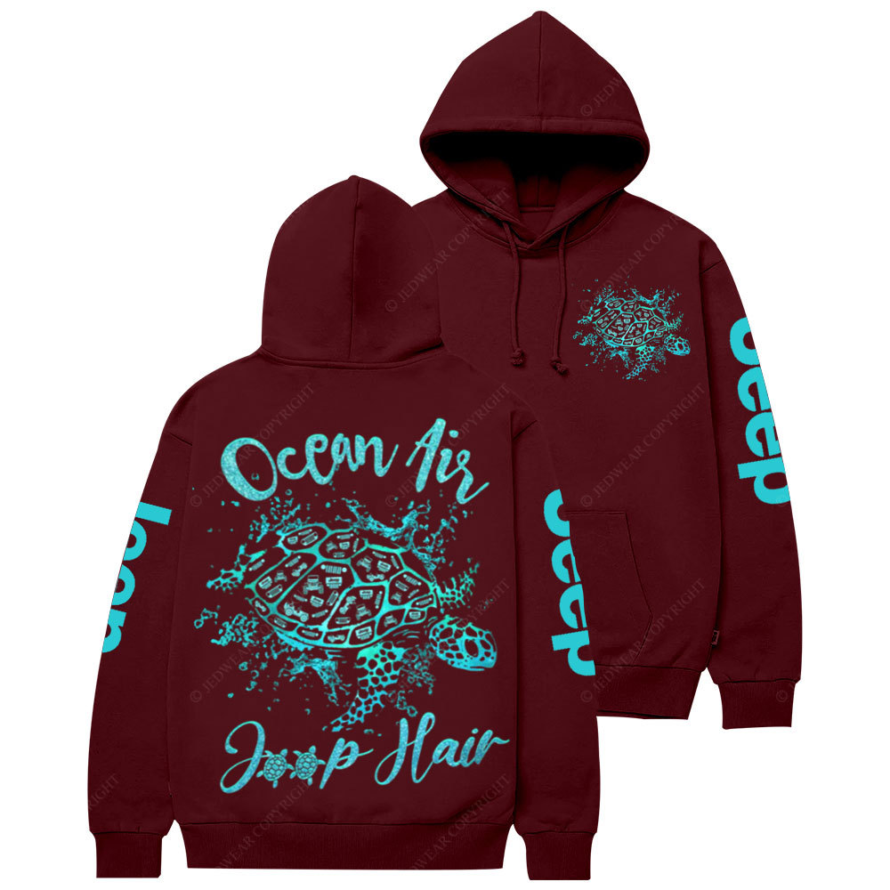 Ocean Air Jp Hair Turtle Casual Hoodie