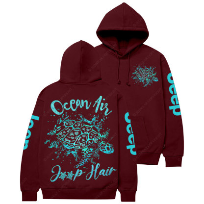 Ocean Air Jp Hair Turtle Casual Hoodie
