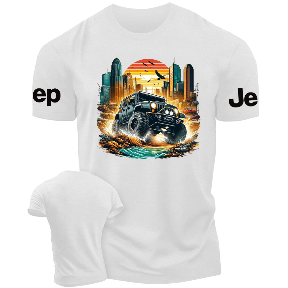 Off Roading Jp City Muntains Sunset T-Shirt