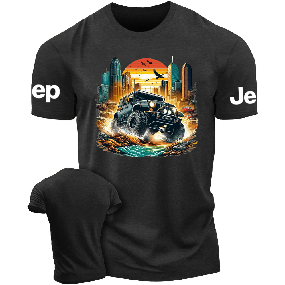 Off Roading Jp City Muntains Sunset T-Shirt